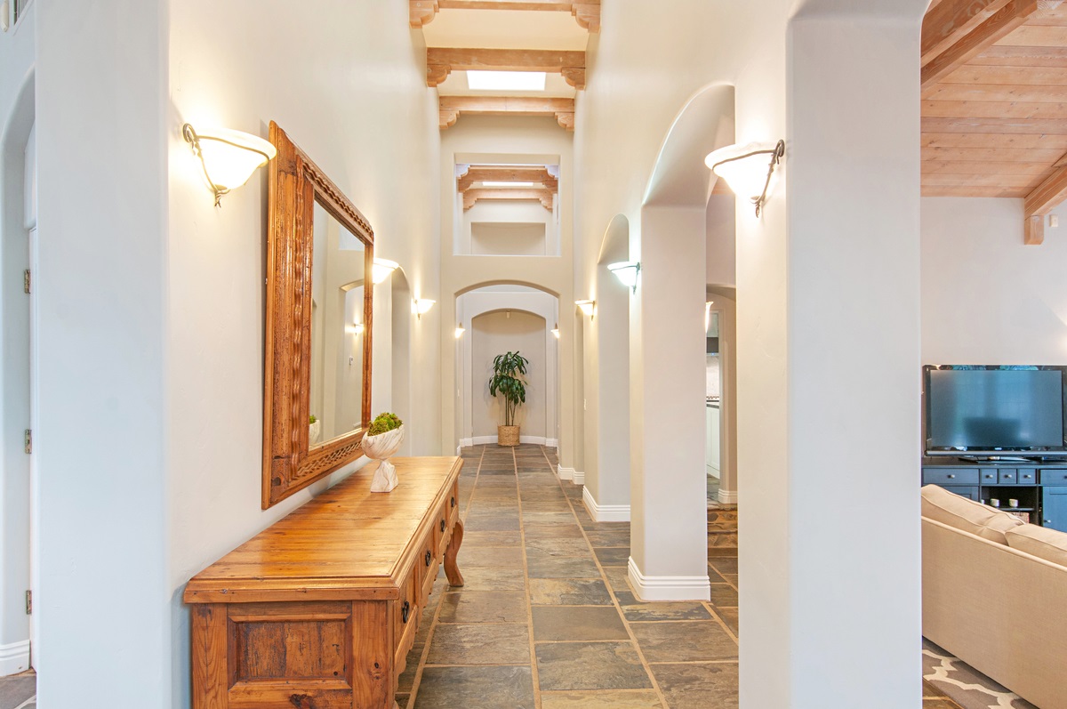 14955 Rancho Santa Fe Farms Road Rancho Santa Fe, CA 92067 - Photo 7 of 25 Soaring ceilings, skylights, wood beams add light and character