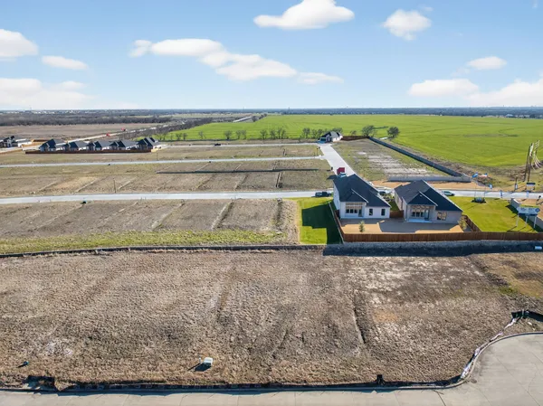 an aerial view of a parking space
