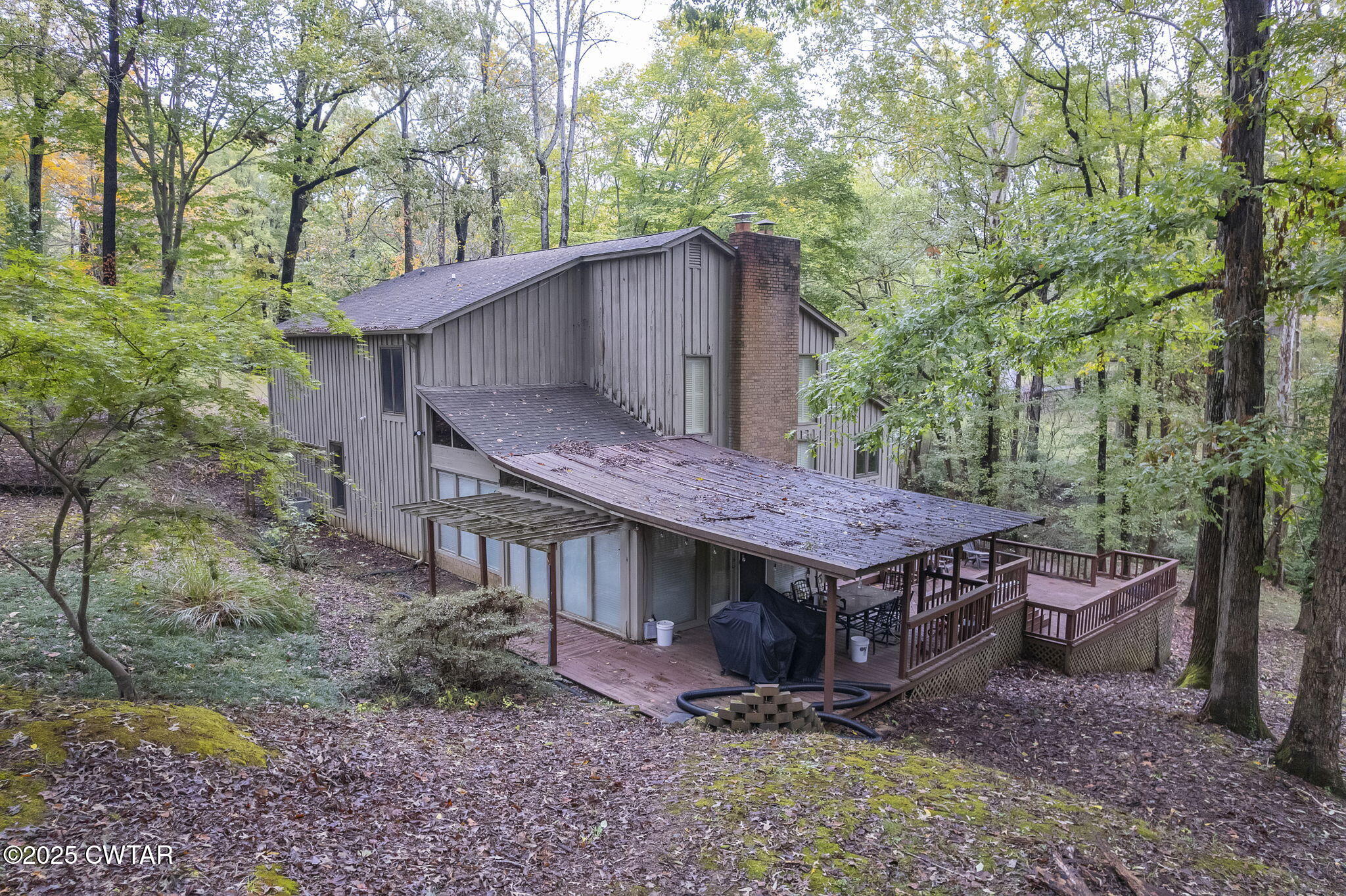 117 Tuckahoe Road Jackson, TN 38305 - Photo 51 of 57 a view of a wooden house with a yard and large trees