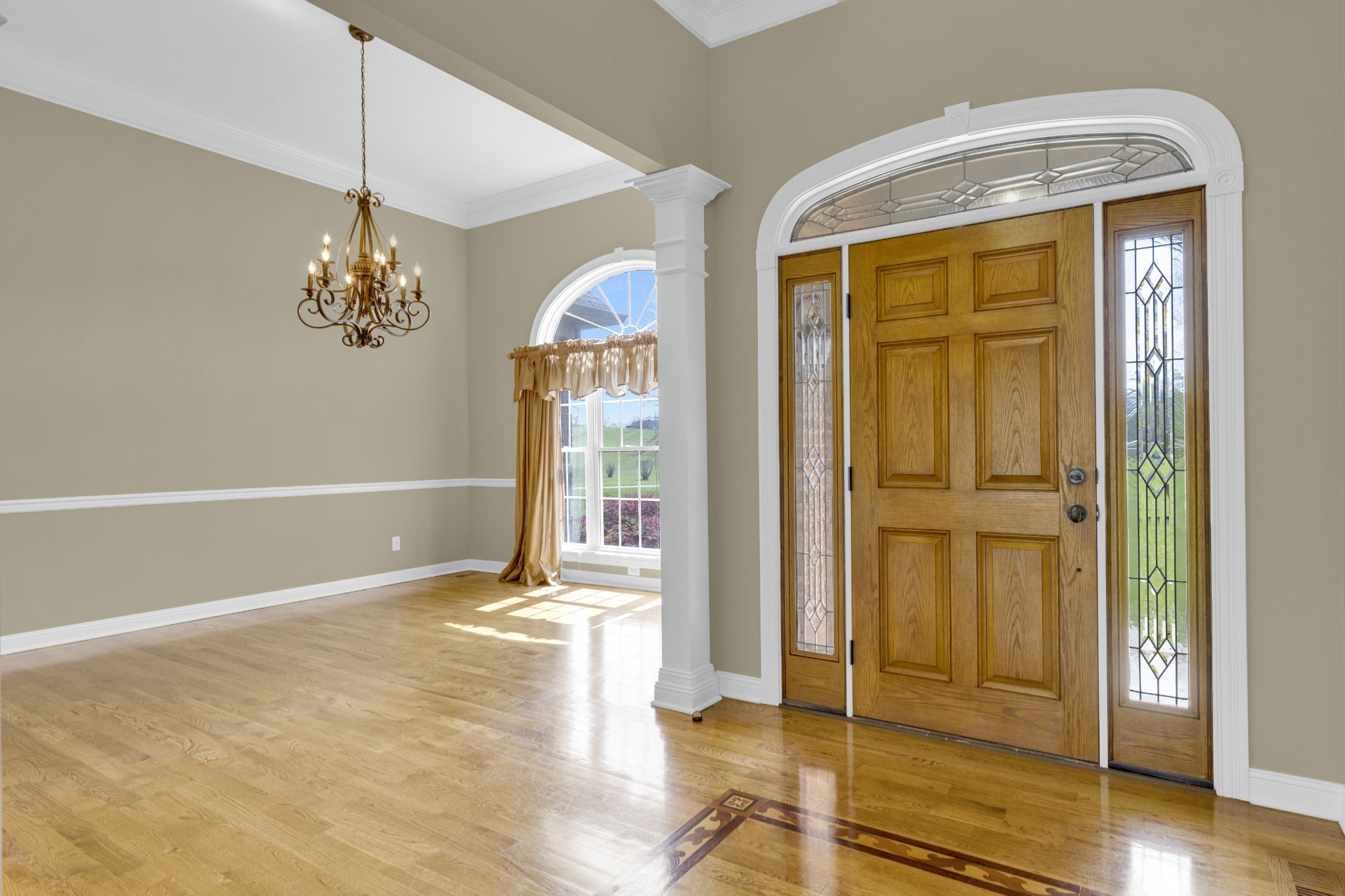 5144 Drake Road Cedar Hill, TN 37032 - Photo 37 of 80 a view of a livingroom with wooden floor and a chandelier