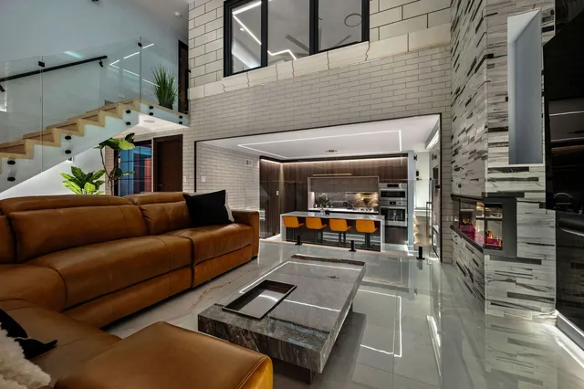 a view of living room with furniture and outdoor space