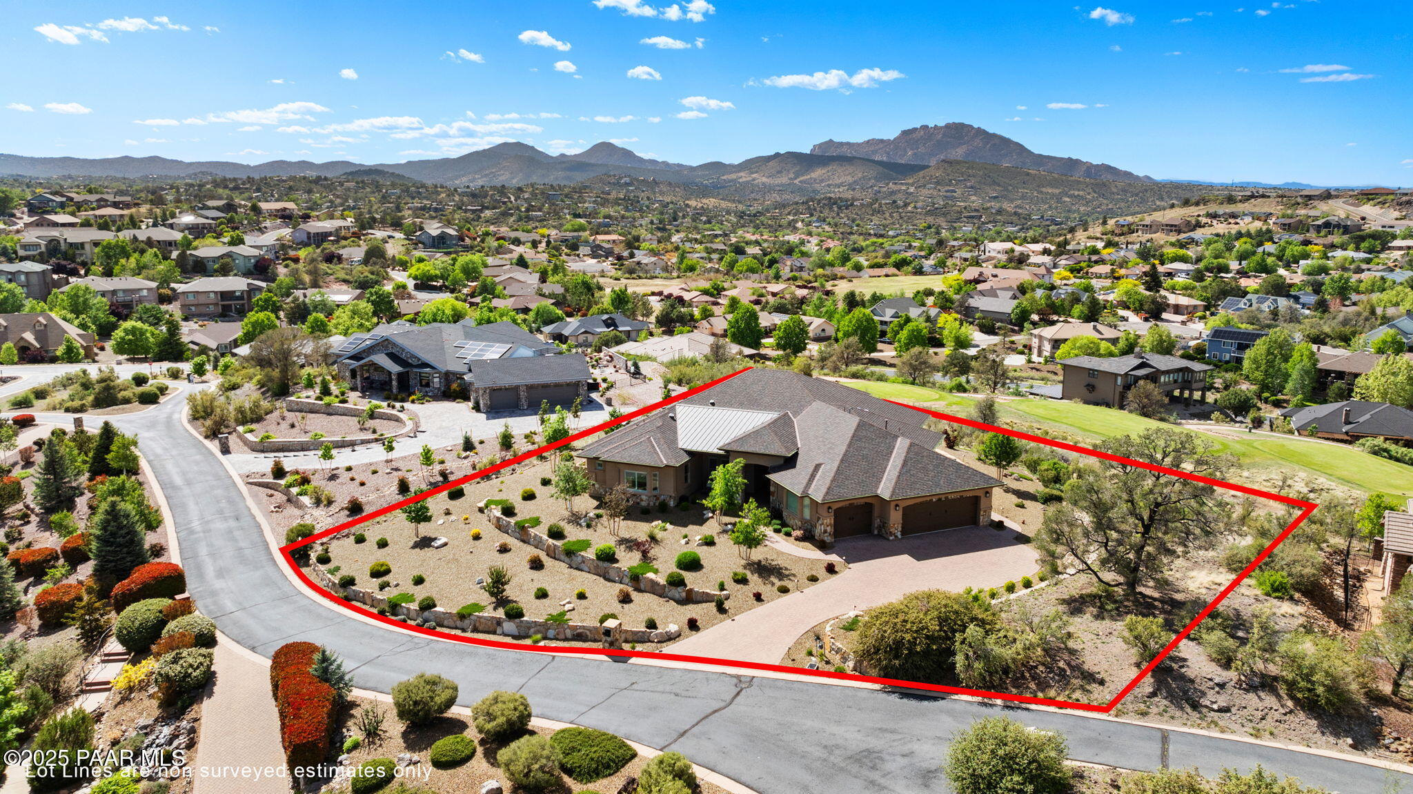 1032 Vantage Point Circle Prescott, AZ 86301 - Photo 29 of 67 5-Aerial Front (2) Lot Lines