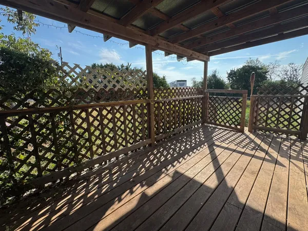 a view of a porch