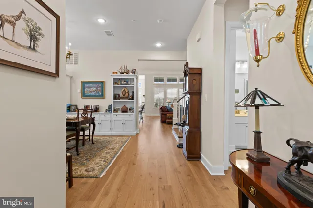a view of a living room and dining room