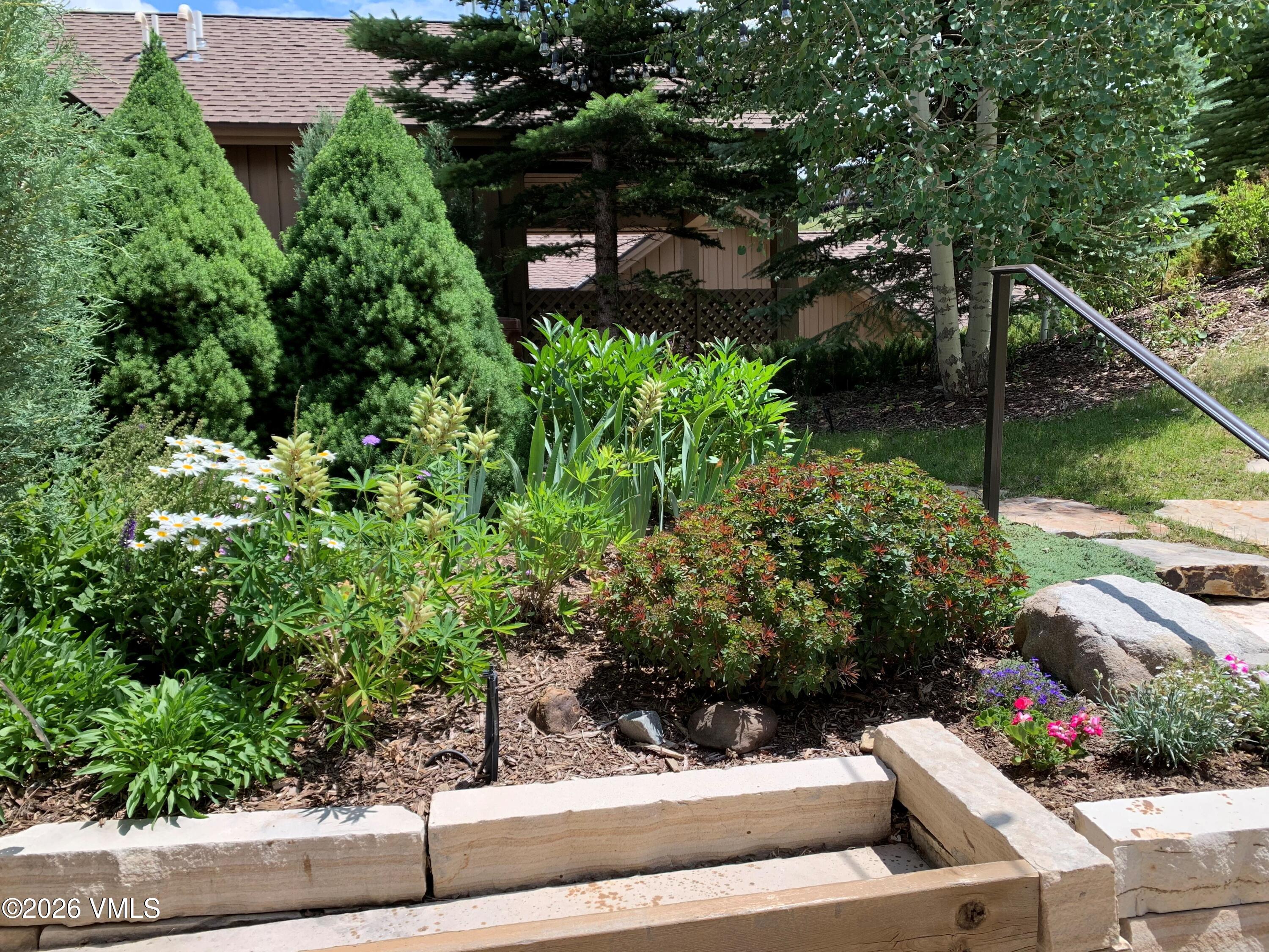 150 Hummingbird Trail Edwards, CO 81632 - Photo 22 of 27 Exterior Back Patio Flower Bed -- 1.27.2