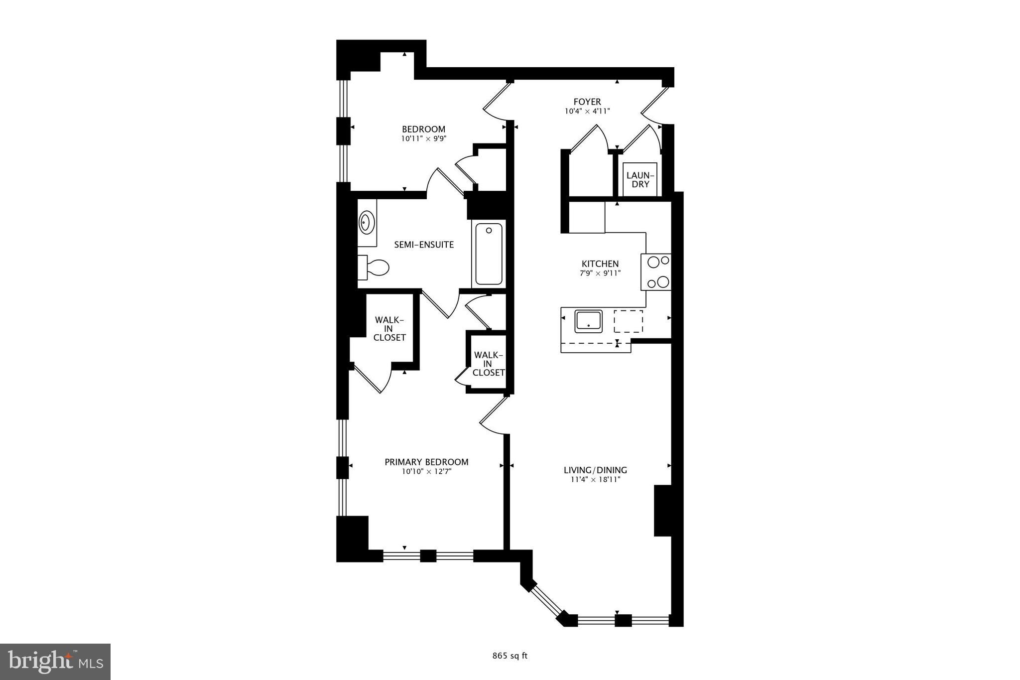 915 E Street Northwest, Unit 1013 Washington, DC 20004 - Photo 39 of 39 Floorplan
