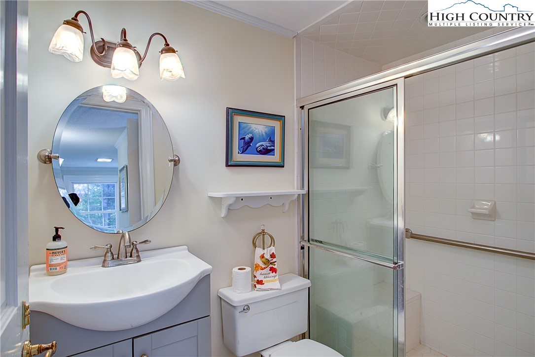 267 Vestal Road Sparta, NC 28675 - Photo 21 of 43 a bathroom with a sink mirror and toilet