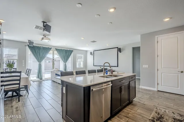 a view of a bathroom sink and mirror