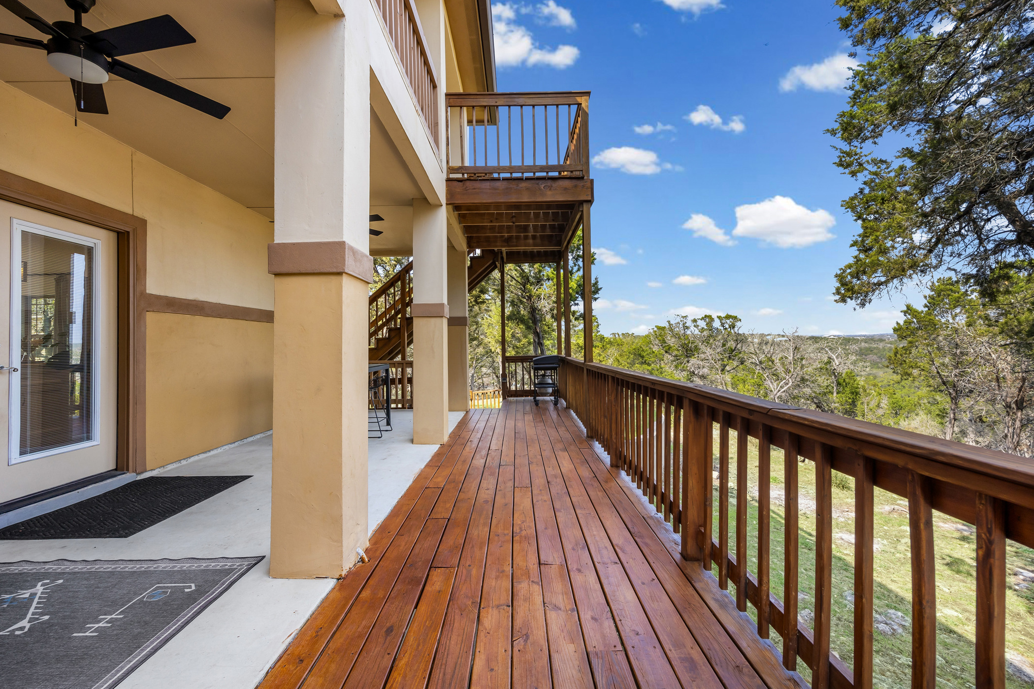 4105 Summit Hurst New Braunfels, TX 78132 - Photo 26 of 36 a view of balcony with wooden floor