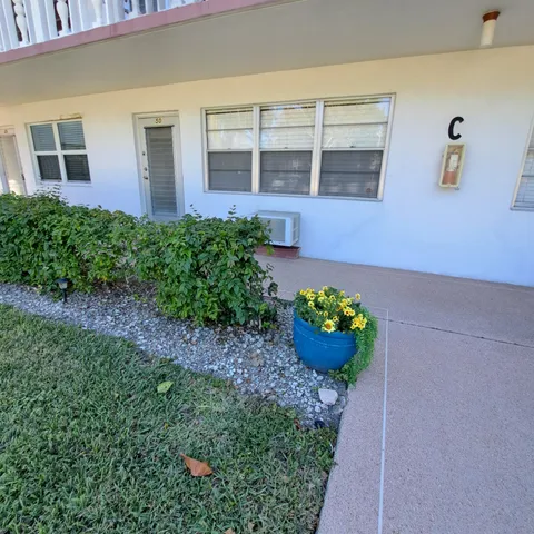 a view of a flower in a garden