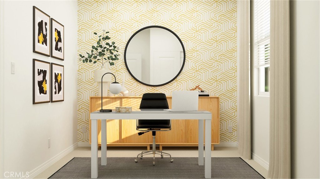 2386 Peach Tree Lane Perris, CA 92570 - Photo 11 of 23 a view of a workspace with a wooden door