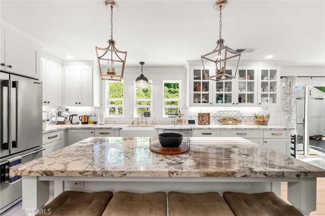 a kitchen with counter top space and a sink