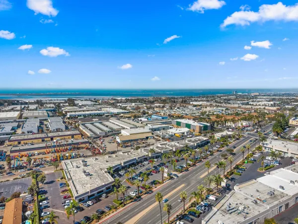 an aerial view of a city