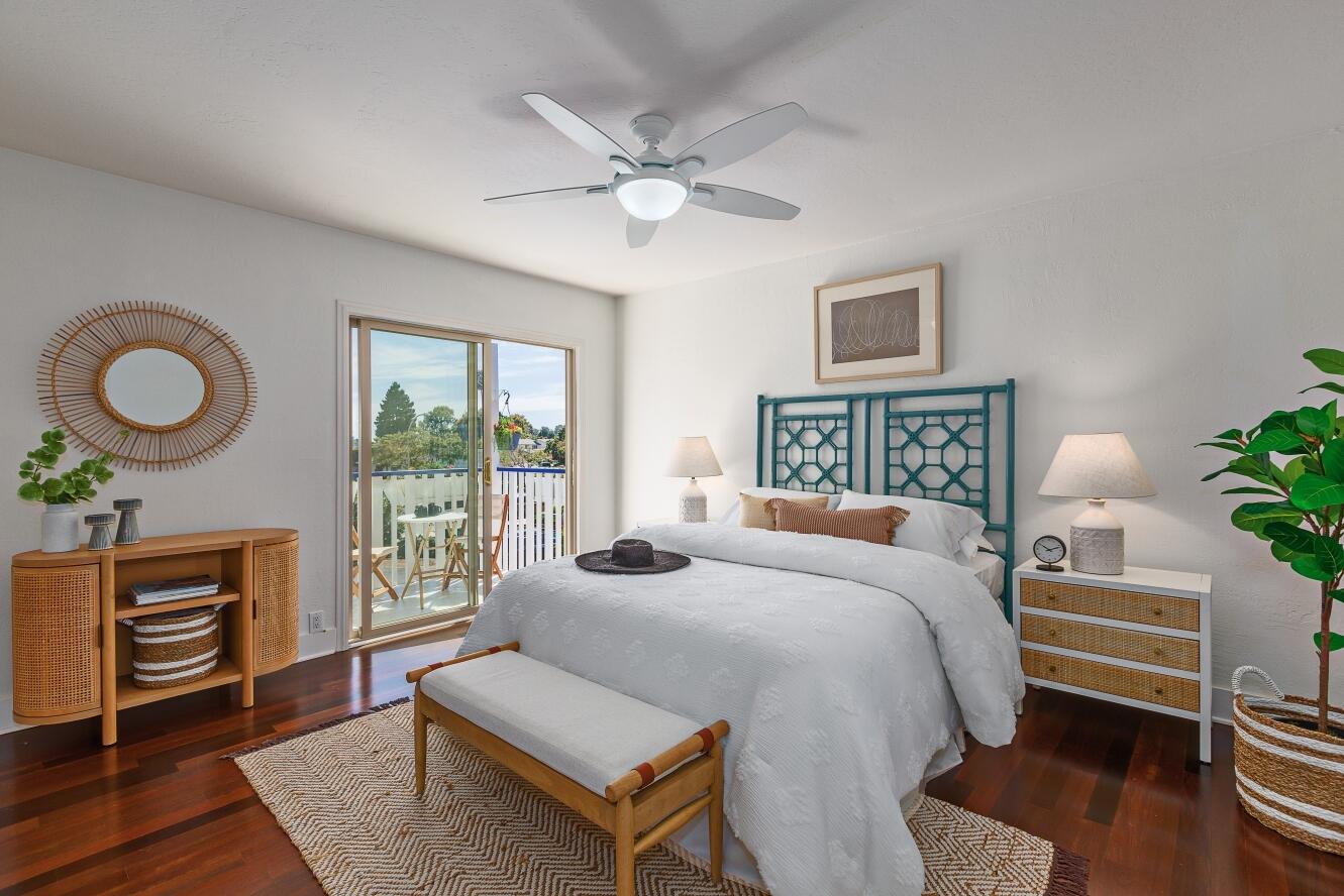 483 Linfield Place, Unit D Goleta, CA 93117 - Photo 8 of 20 Bedroom and balcony