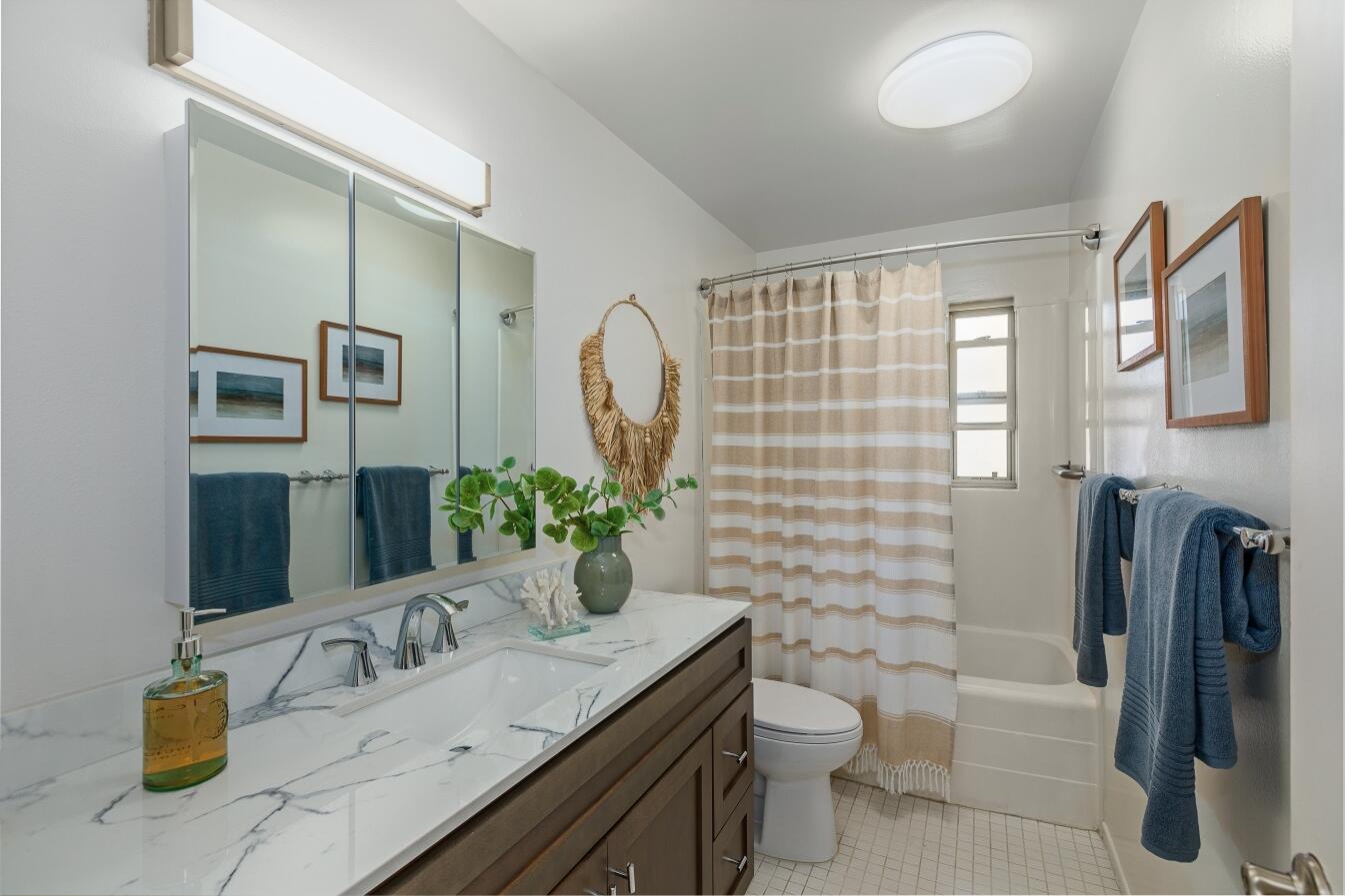 483 Linfield Place, Unit D Goleta, CA 93117 - Photo 10 of 20 Updated bathroom