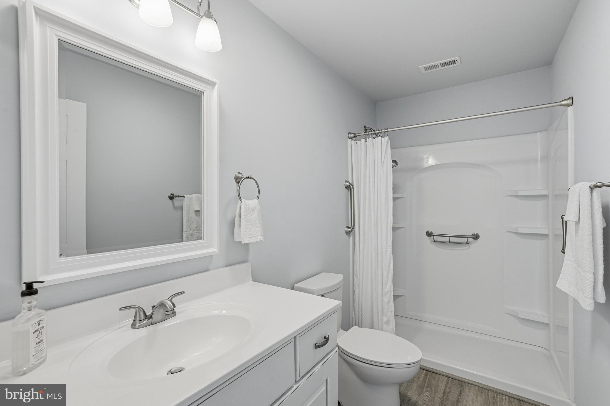 5810 West Hoover Road Reva, VA 22735 - Photo 17 of 25 a bathroom with a sink a toilet and shower