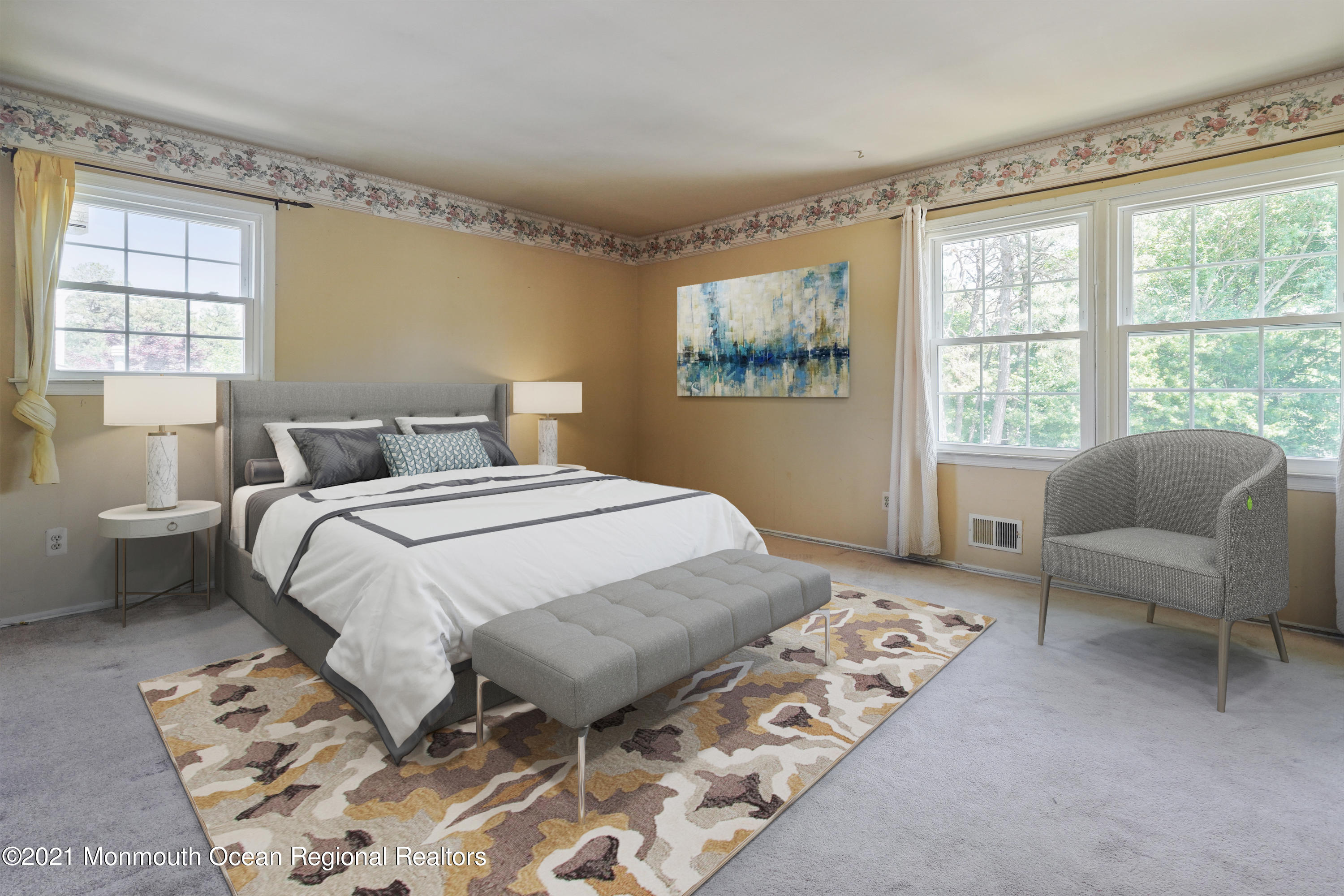 52 Danbury Road Tinton Falls, NJ 07753 - Photo 22 of 50 a bedroom with a bed and a large window