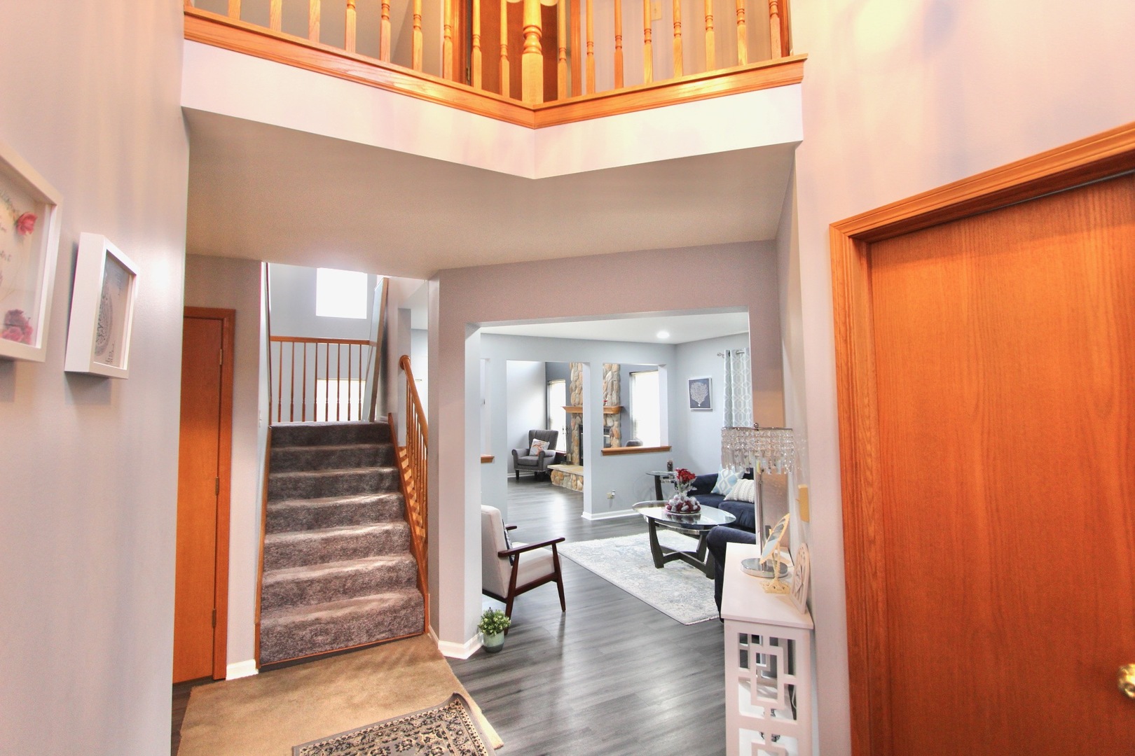 1458 Wildmeadow Road Round Lake, IL 60073 - Photo 4 of 45 a view of a hallway with dining room and workspace