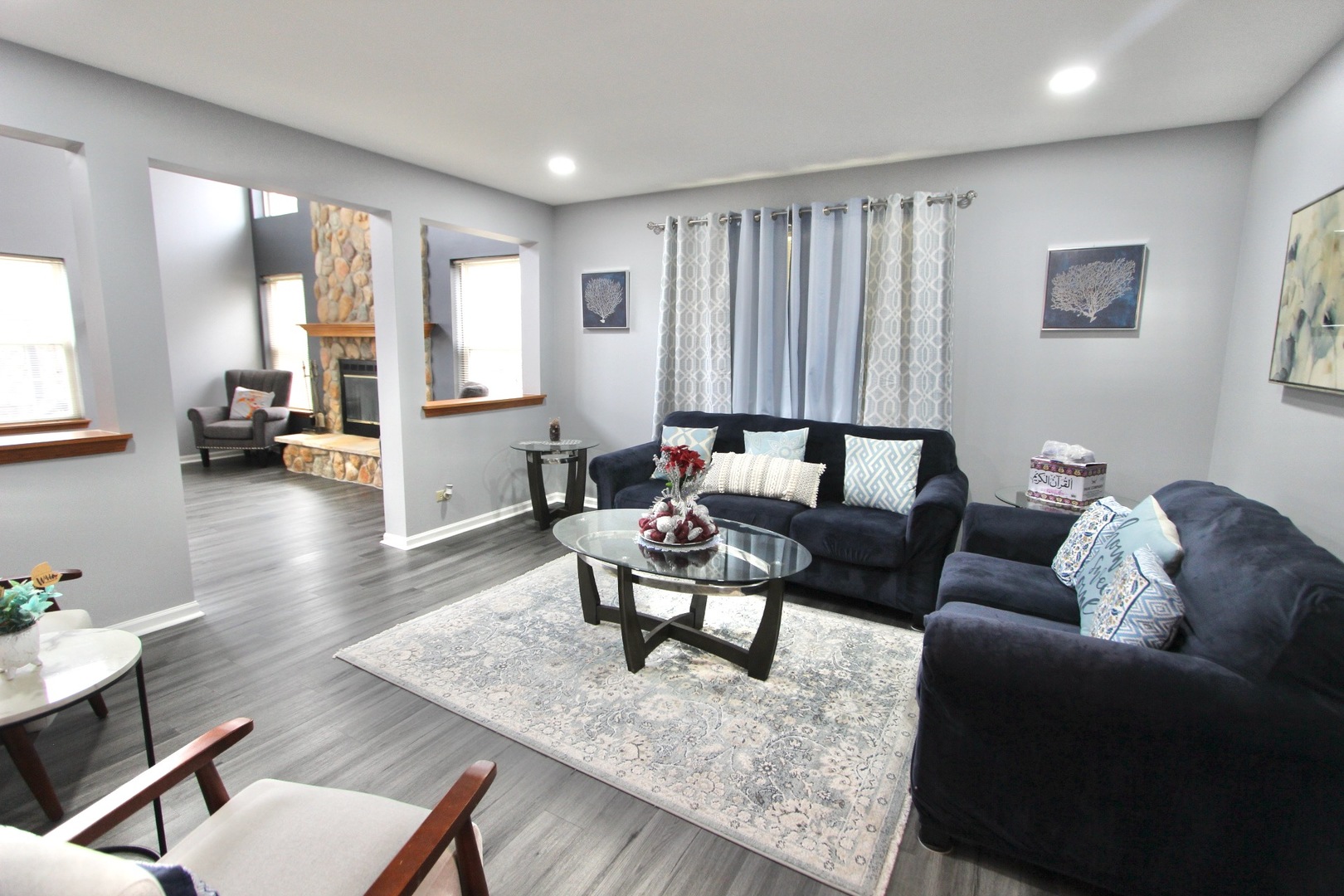 1458 Wildmeadow Road Round Lake, IL 60073 - Photo 5 of 45 a living room with furniture and wooden floor