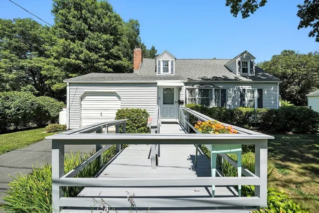 a view of house and front door