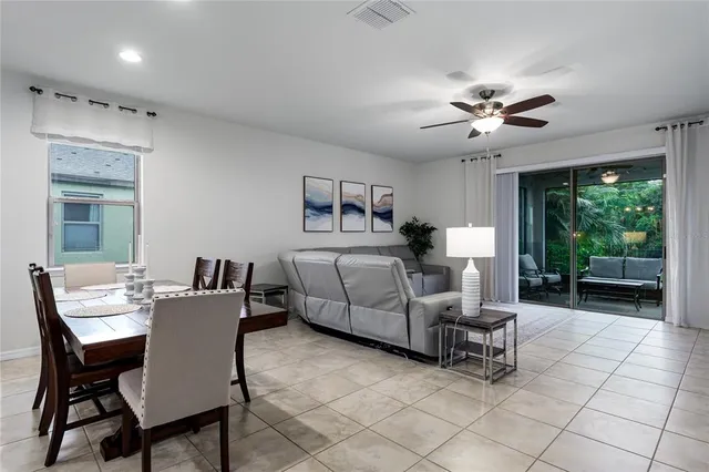 a living room with furniture and a couch
