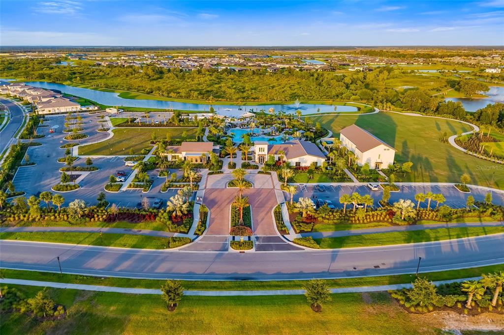 17436 Haysack Terrace Bradenton, FL 34211 - Photo 32 of 53 an aerial view of residential houses with outdoor space and swimming pool