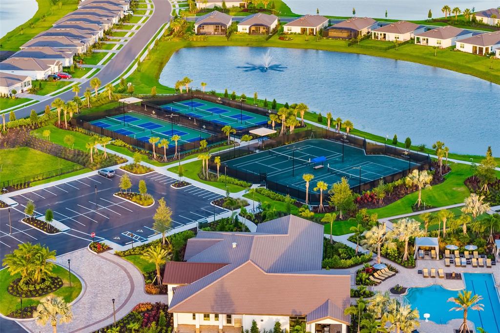 17436 Haysack Terrace Bradenton, FL 34211 - Photo 39 of 53 an aerial view of a house a yard pool patio and outdoor seating