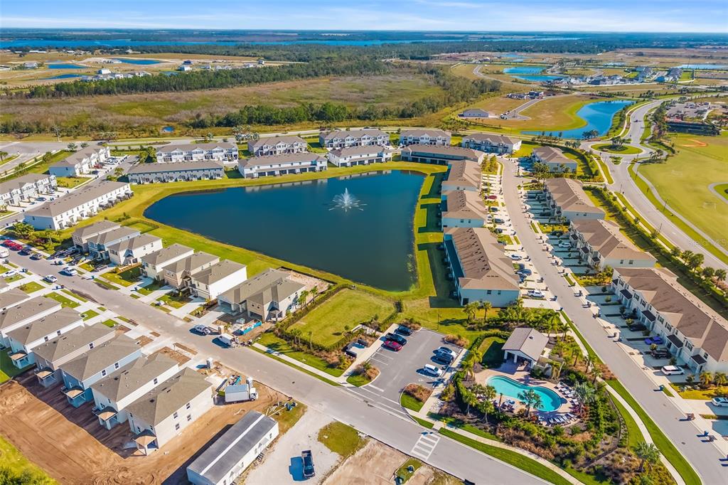 17436 Haysack Terrace Bradenton, FL 34211 - Photo 48 of 53 an aerial view of a residential building with swimming pool