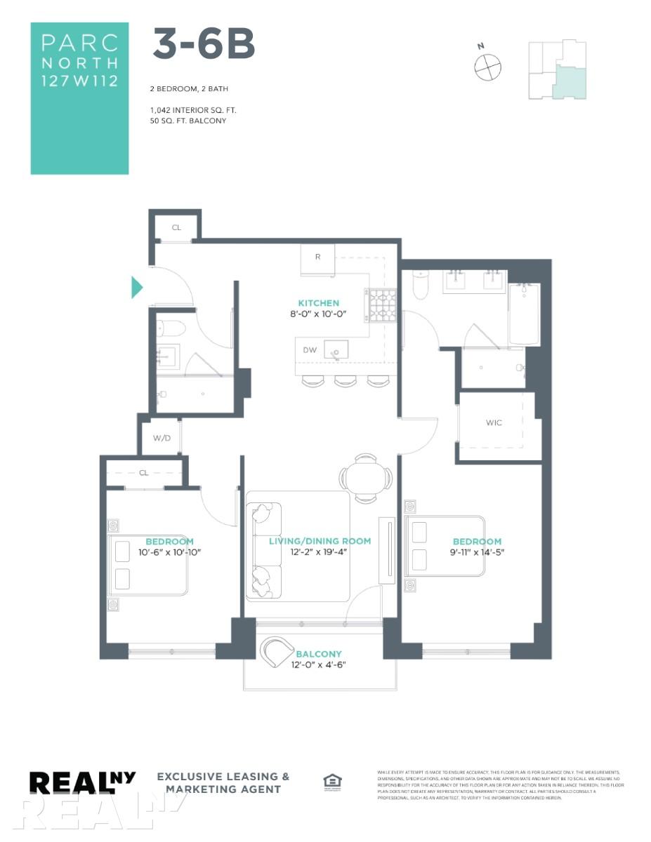 127 West 112th Street, Unit 3B Manhattan, NY 10026 - Photo 13 of 13 Floor Plan