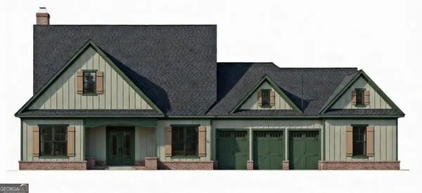 a front view of a house with a yard and porch