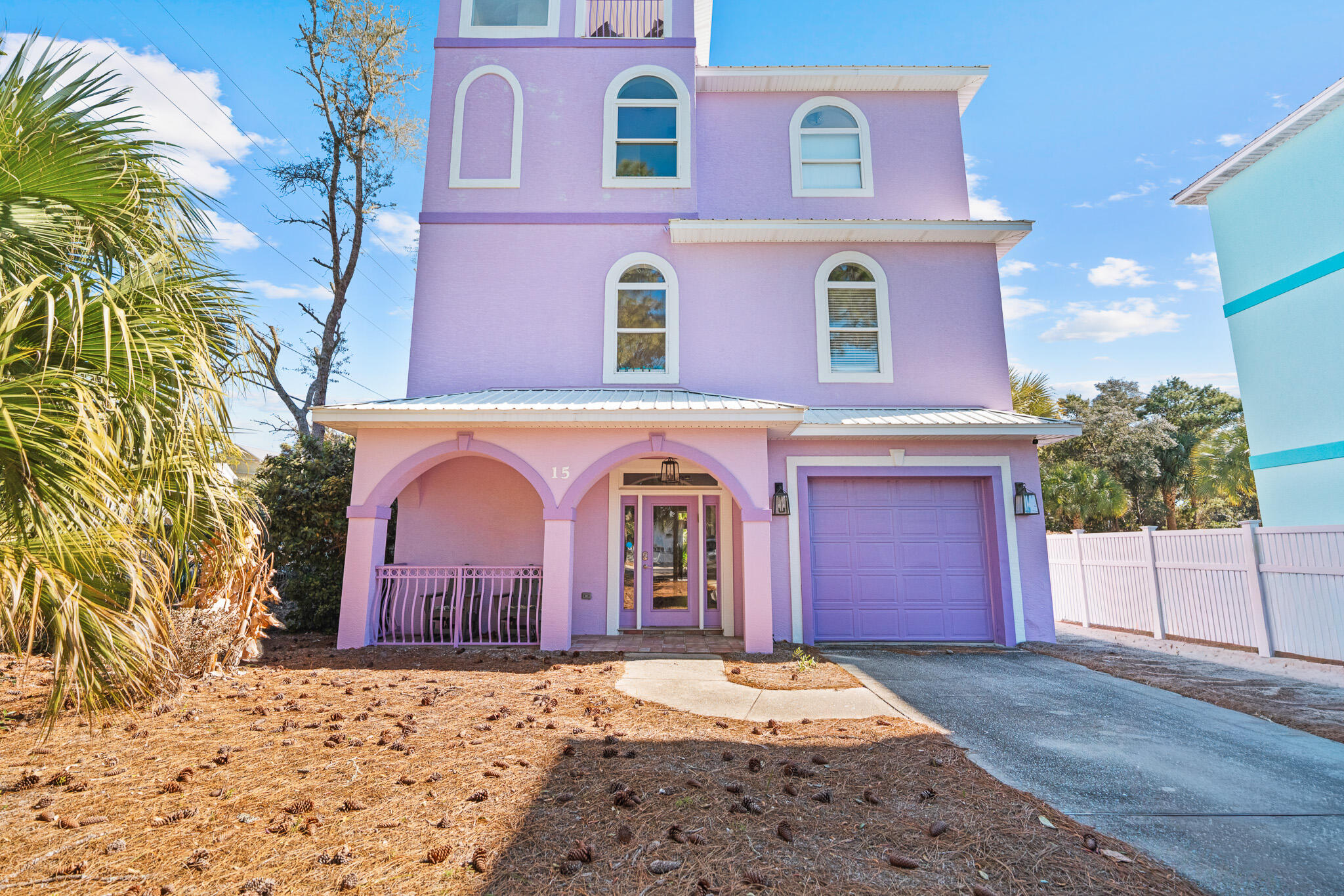 a front view of a house