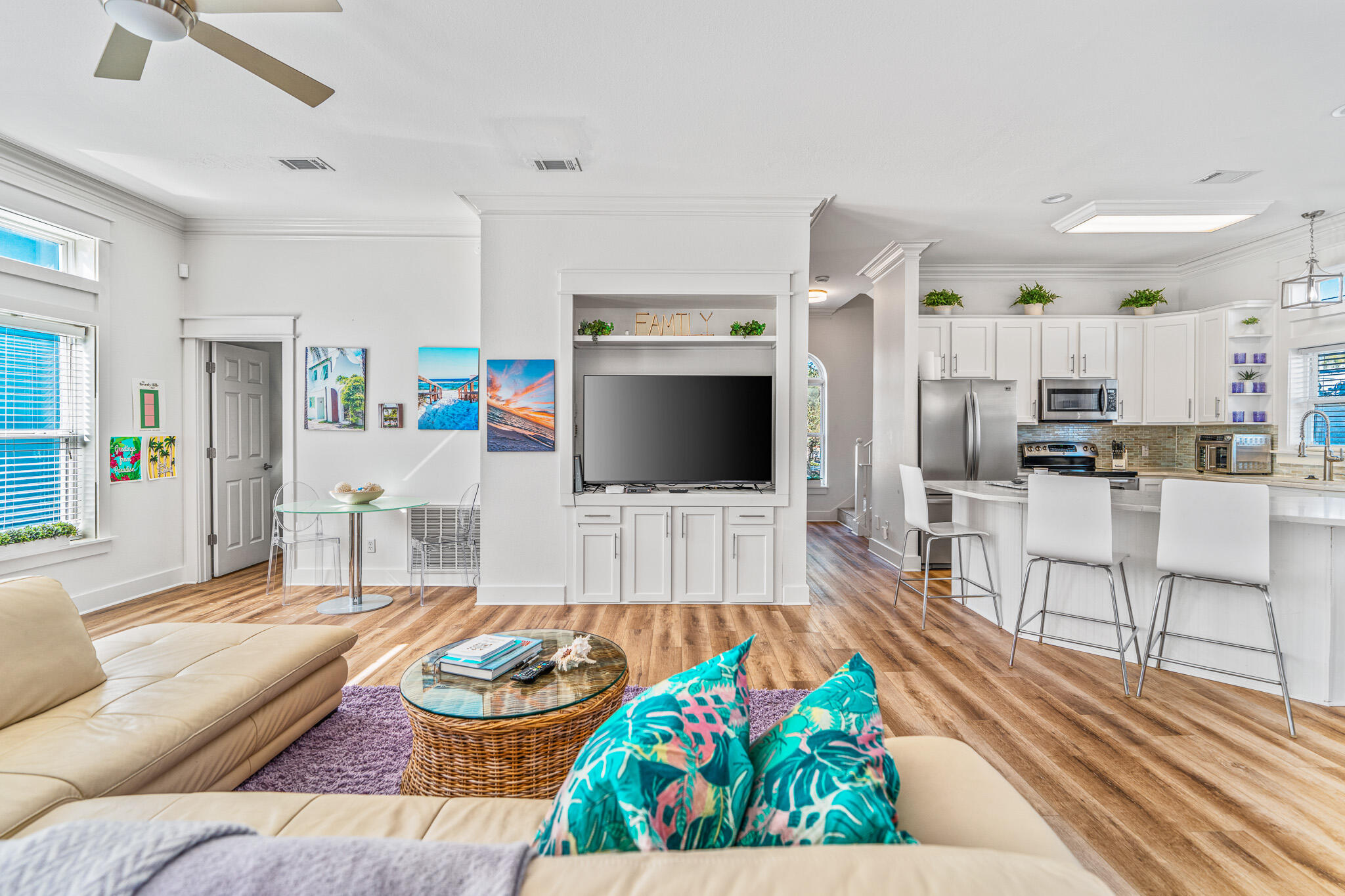 15 Beachwalk Lane Santa Rosa Beach, FL 32459 - Photo 11 of 26 a living room with furniture and a flat screen tv