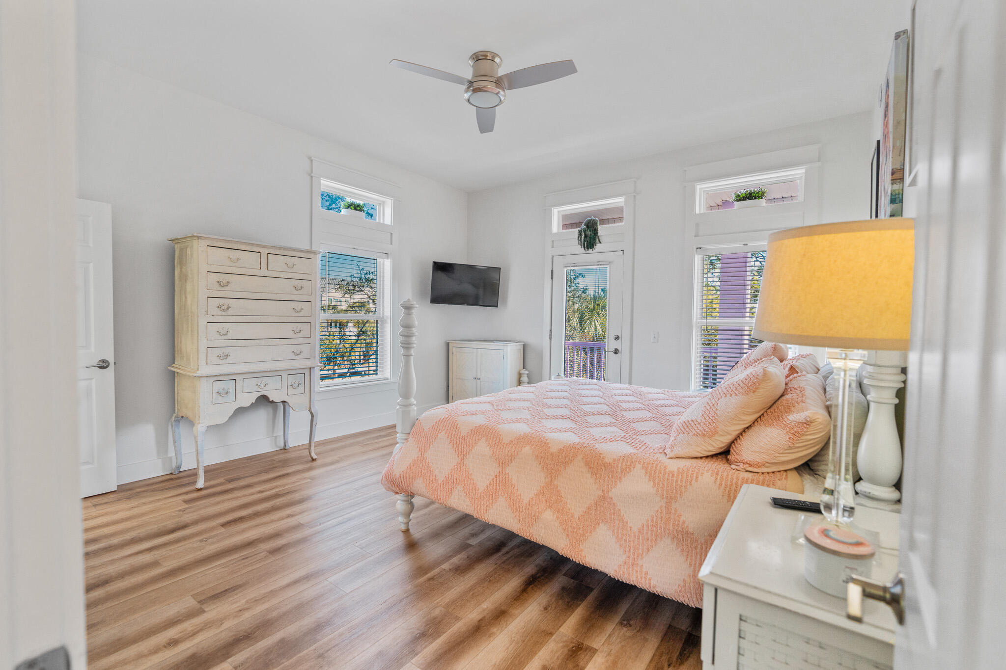 15 Beachwalk Lane Santa Rosa Beach, FL 32459 - Photo 17 of 26 a bedroom with a bed and wooden floor