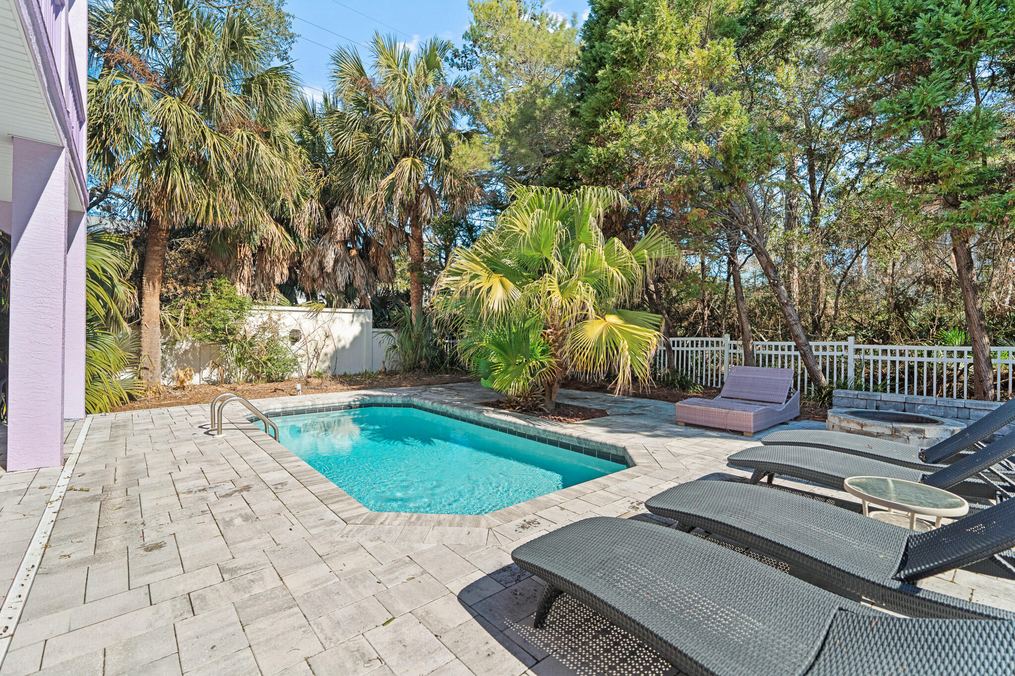 15 Beachwalk Lane Santa Rosa Beach, FL 32459 - Photo 22 of 26 a view of backyard with swimming pool and seating space