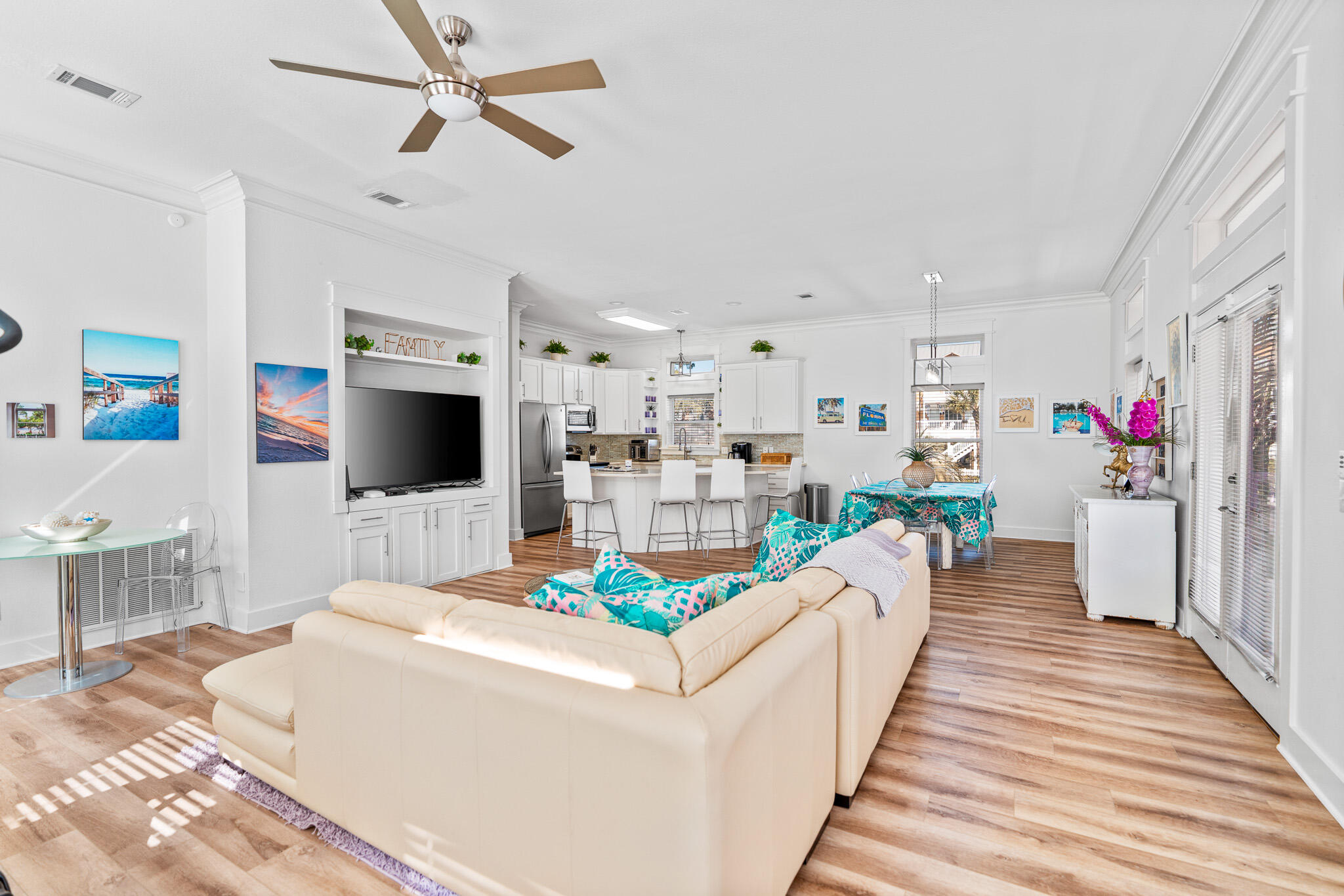 15 Beachwalk Lane Santa Rosa Beach, FL 32459 - Photo 10 of 26 a living room with furniture and a flat screen tv