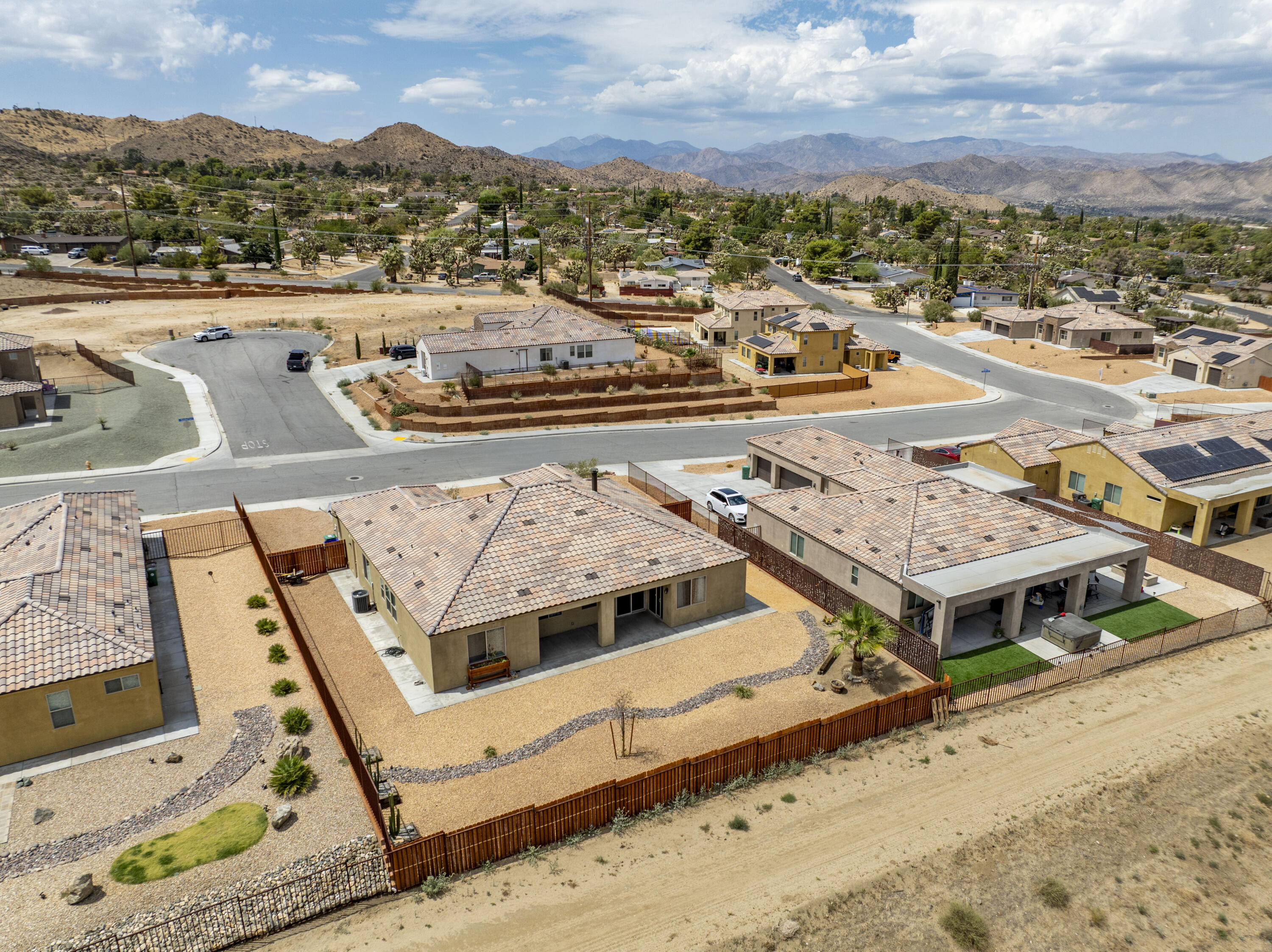 8680 Monument View Drive Yucca Valley, CA 92284 - Photo 39 of 51 an aerial view of a house with a mountain