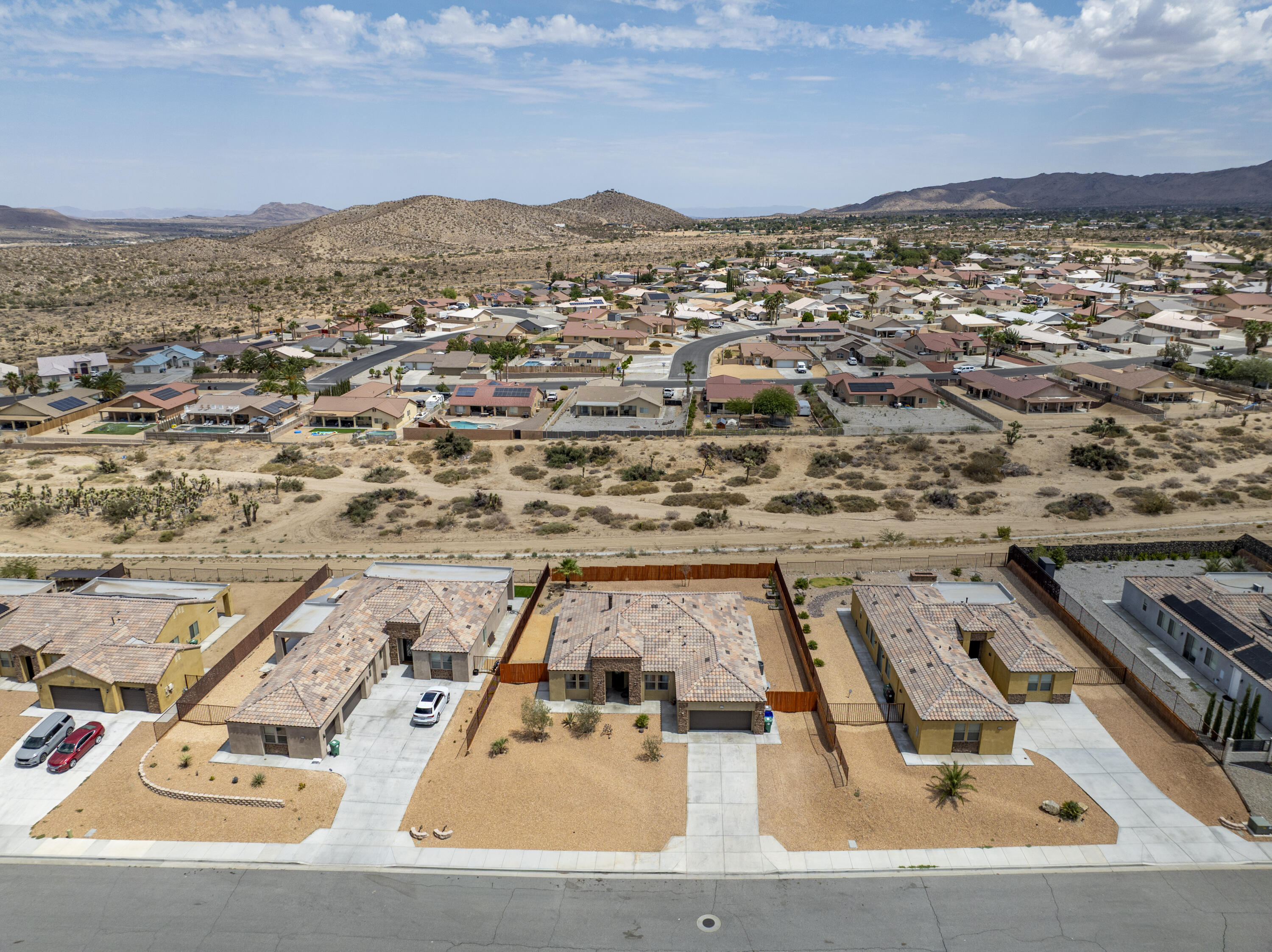 8680 Monument View Drive Yucca Valley, CA 92284 - Photo 46 of 51 an aerial view of residential houses with outdoor space