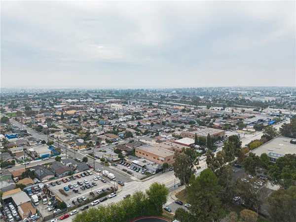 an aerial view of residential house with outdoor space