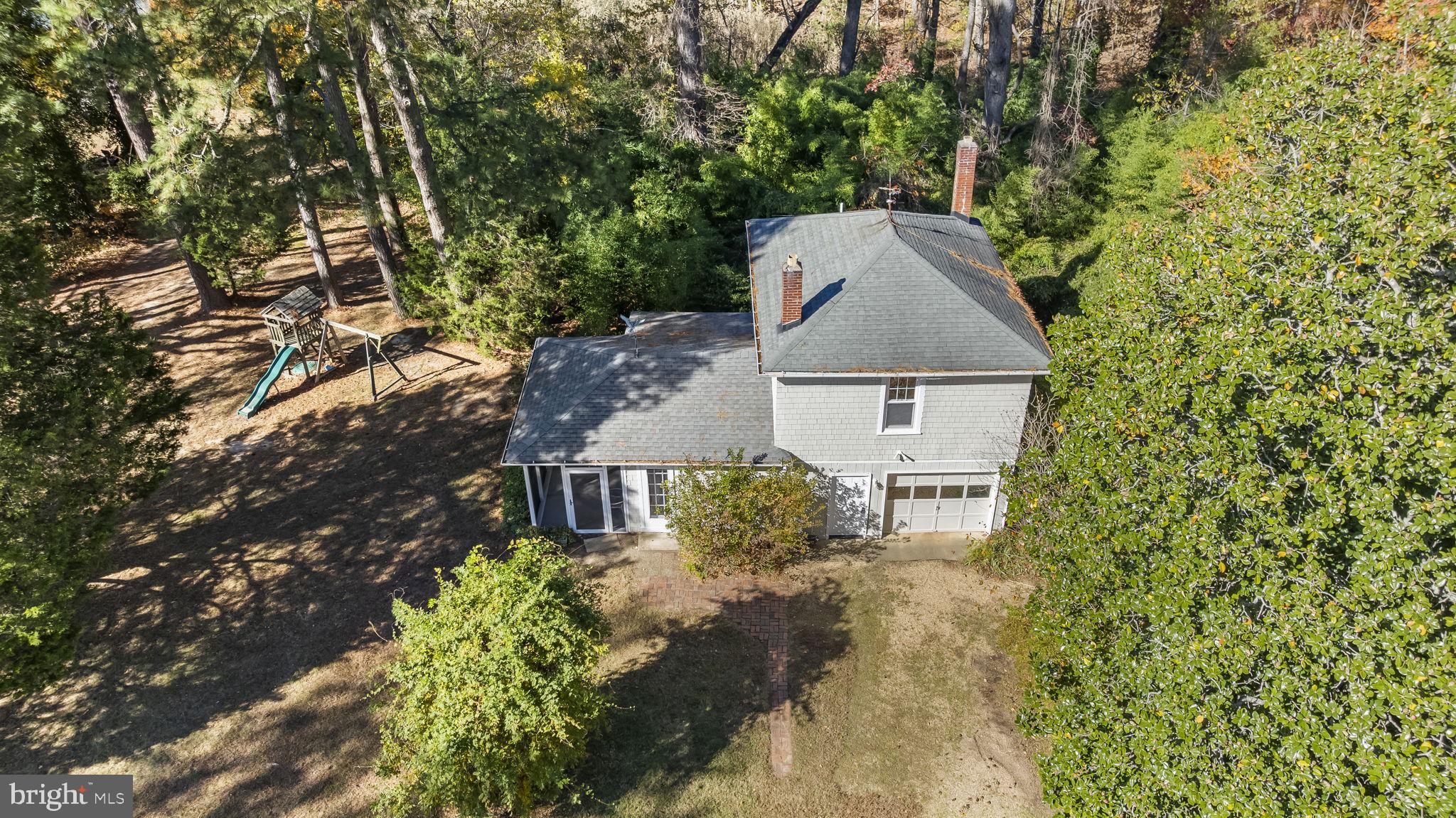 17301 Point Lookout Road Lexington Park, MD 20653 - Photo 55 of 90 Areial of the detached garage/carriage house