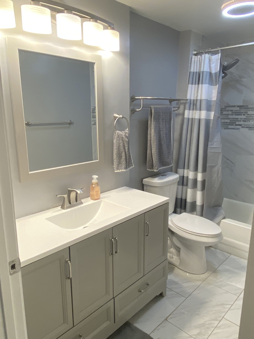 7000 Mather Avenue, Unit 101 Chicago Ridge, IL 60415 - Photo 13 of 21 a bathroom with a sink a toilet and shower