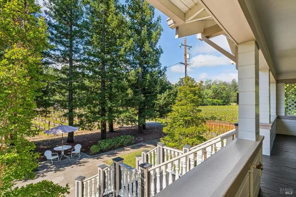 a view of deck with furniture