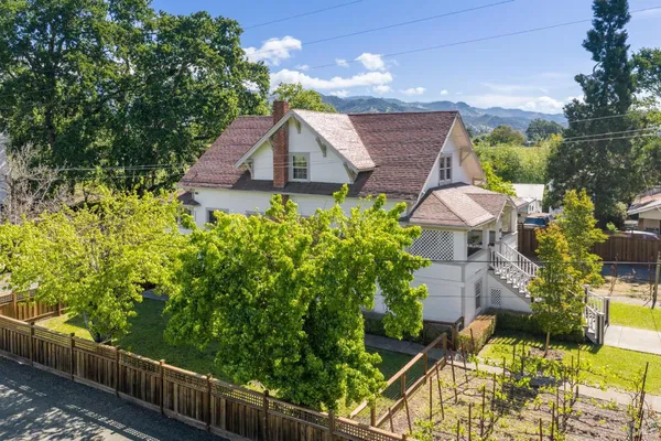 a aerial view of a house