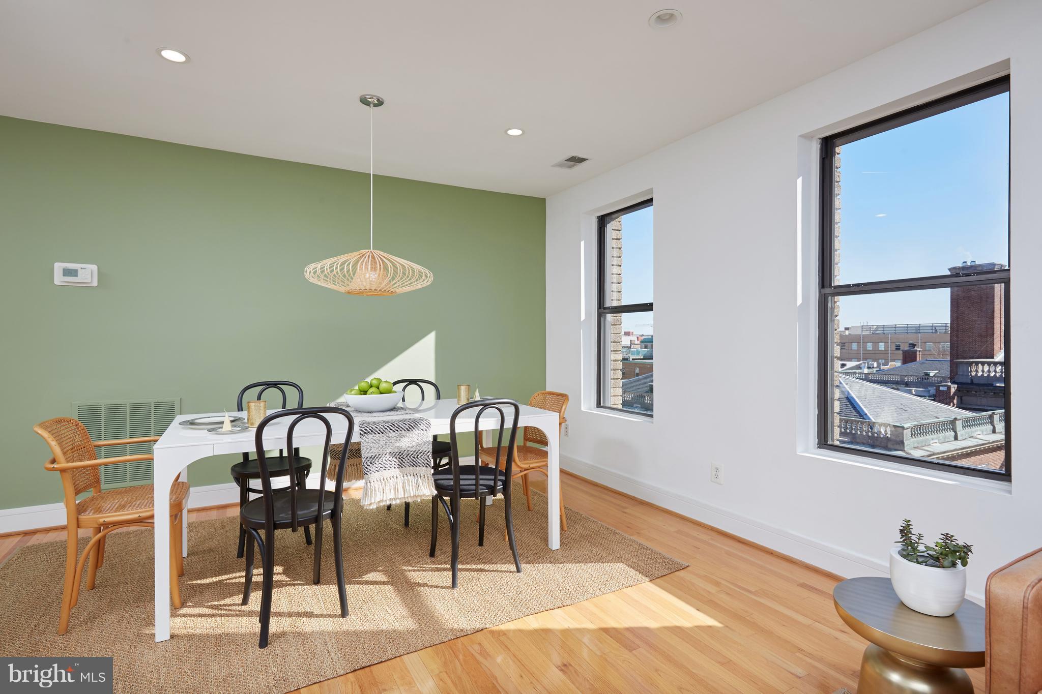 2901 16th Street Northwest, Unit 504 Washington, DC 20009 - Photo 16 of 30 Dining Room with South-Facing Views
