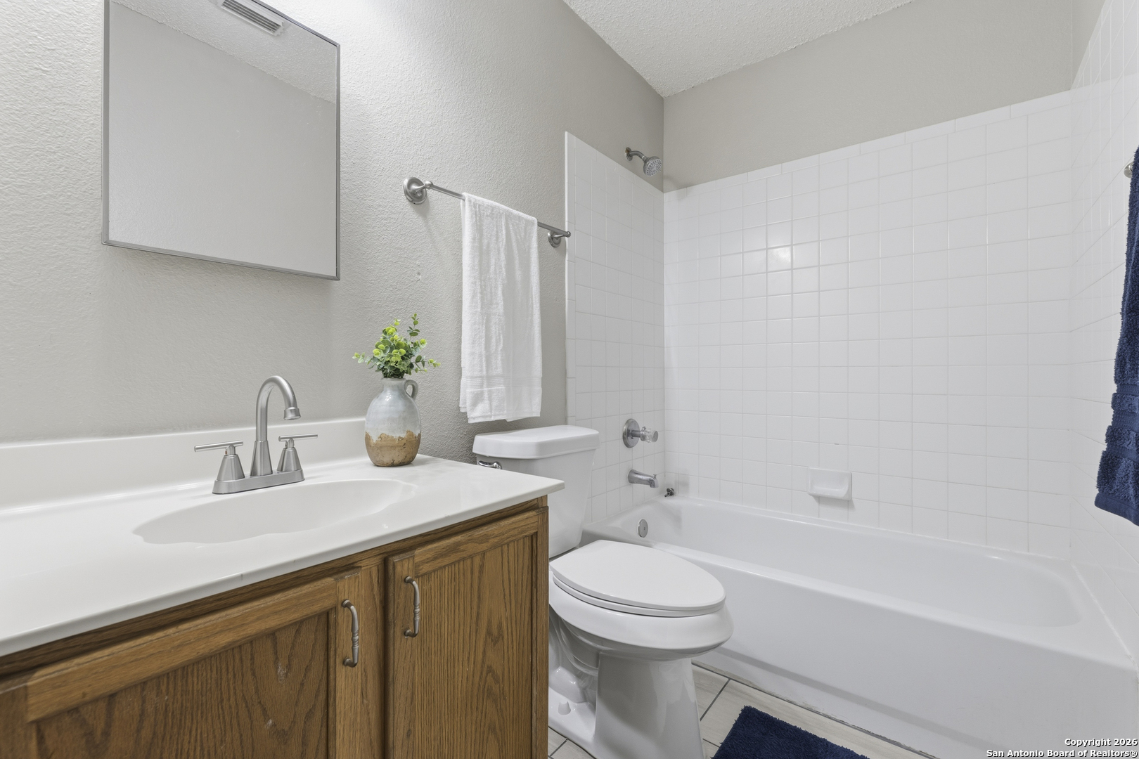 1048 Sycamore Schertz, TX 78154 - Photo 20 of 31 a bathroom with a sink a toilet and shower