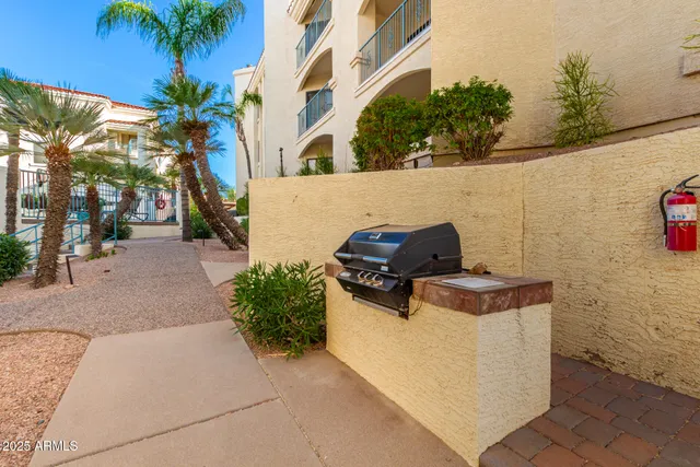 a view of a building and front of a house