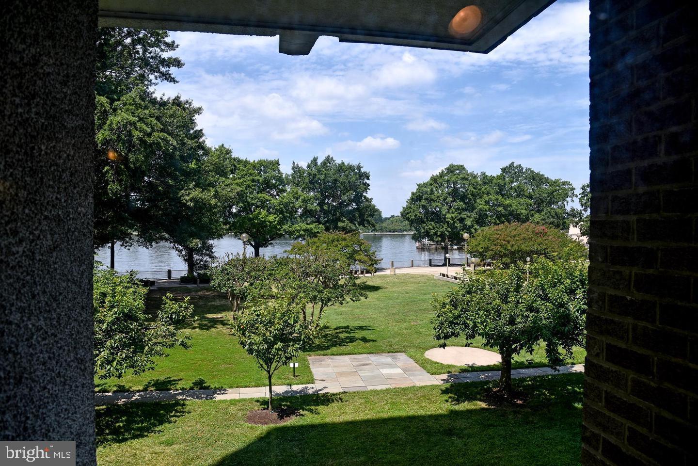 1425 4th Street Southwest, Unit A212 Washington, DC 20024 - Photo 25 of 48 a view of a backyard with plants and a lake view