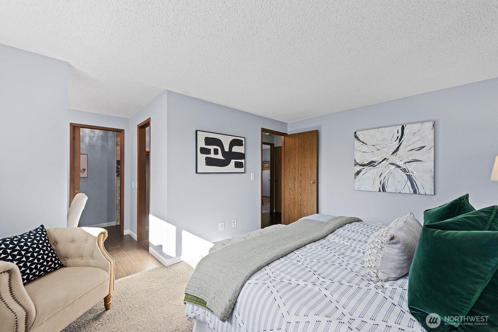 2604 177th Street Southeast Bothell, WA 98012 - Photo 15 of 35 a bedroom with a bed and a couch