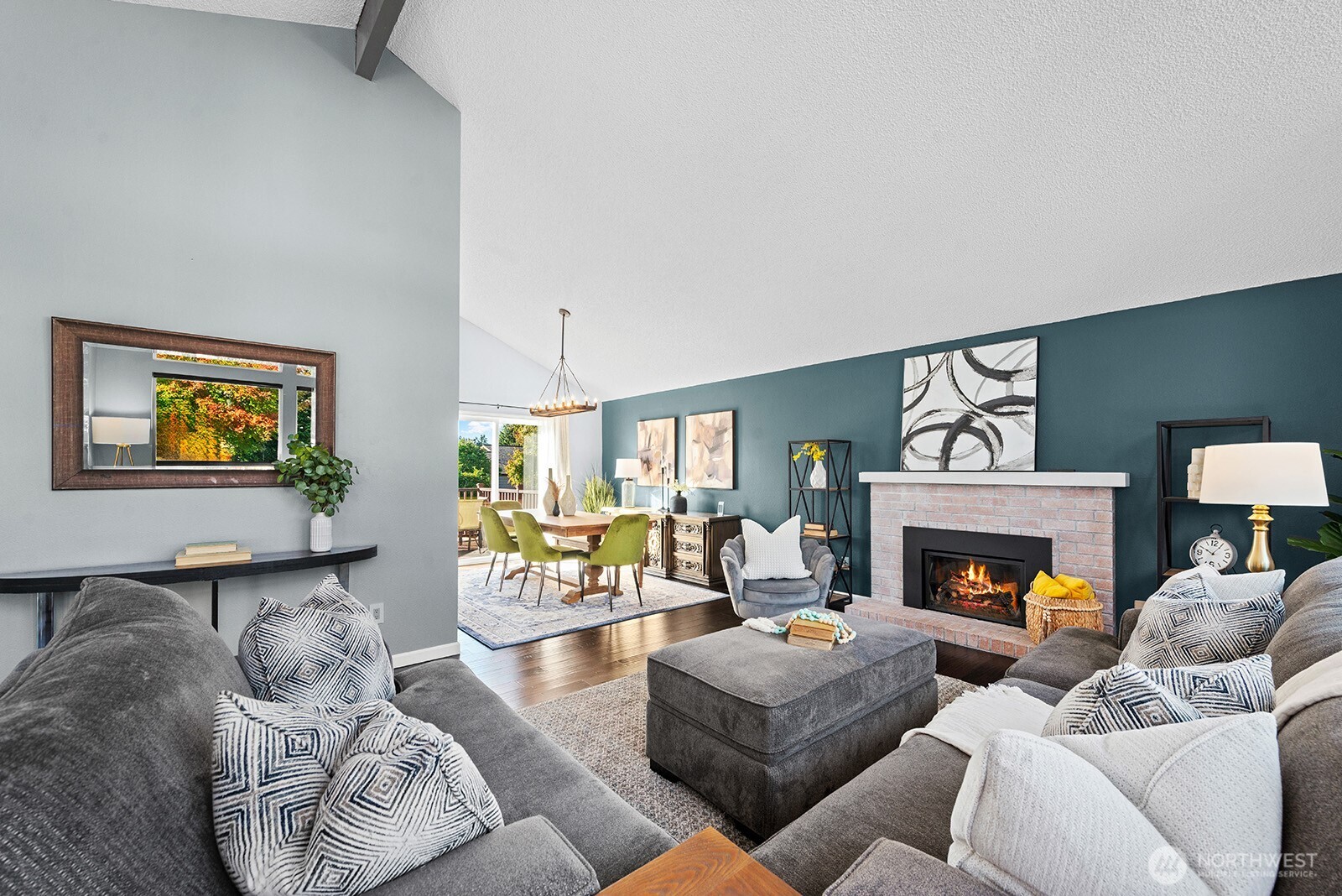 2604 177th Street Southeast Bothell, WA 98012 - Photo 3 of 35 a living room with furniture and a fireplace