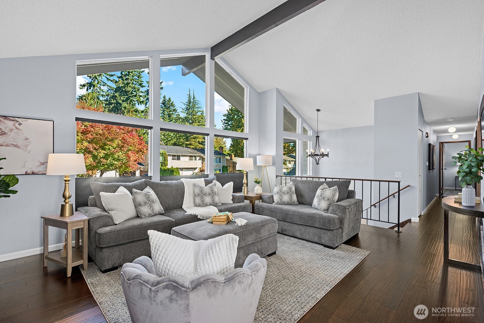 2604 177th Street Southeast Bothell, WA 98012 - Photo 5 of 35 a living room with furniture and a large window
