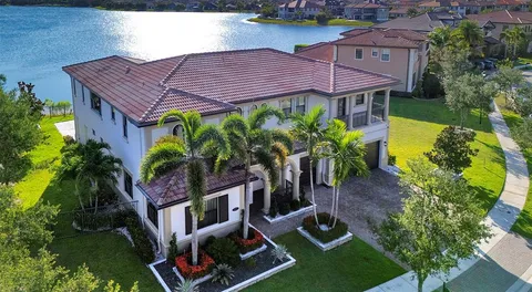 an aerial view of multiple house